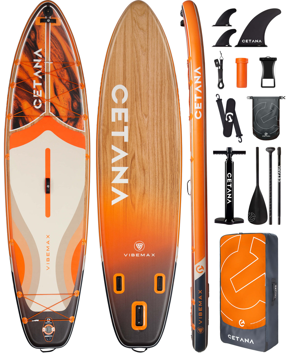CETANA 11'6"x35" Inflatable Paddle Board – Extra Wide SUP for Beginners & Family
