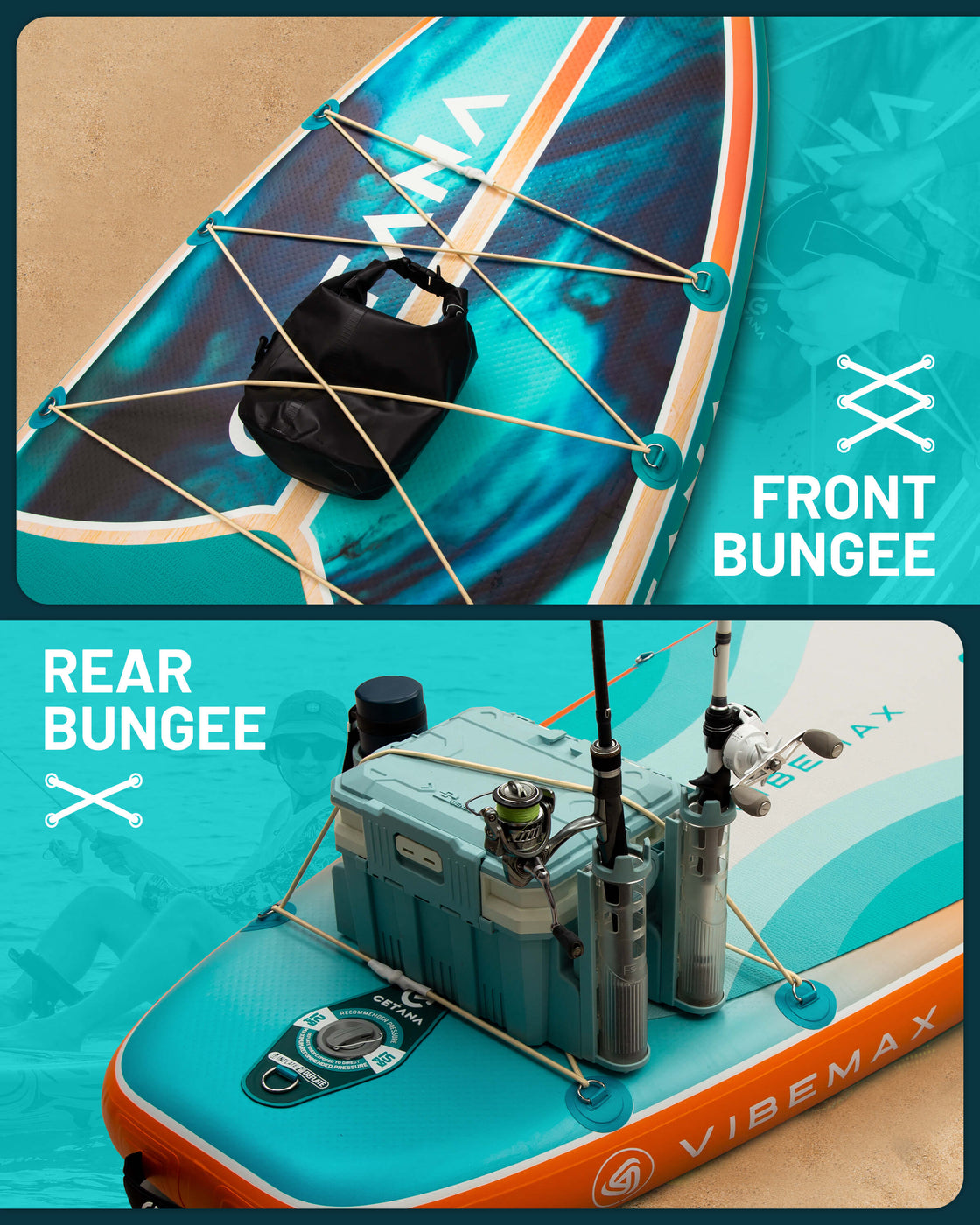 CETANA 11'6"x35" Inflatable Paddle Board – Extra Wide SUP for Beginners & Family