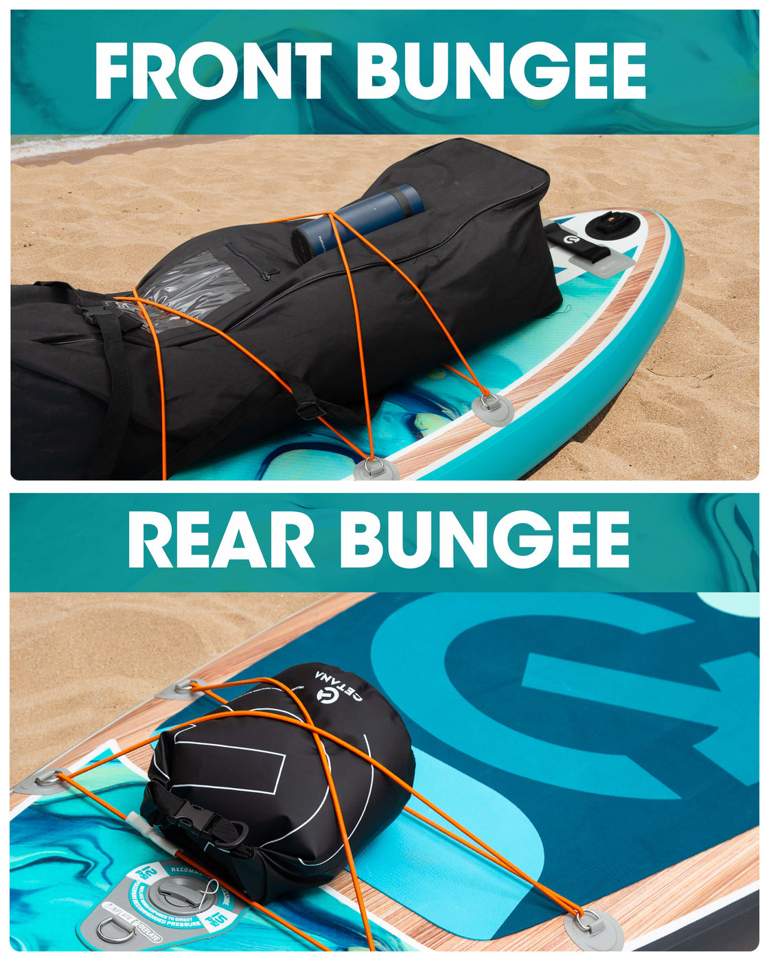 CETANA Inflatable 11'6"×35" SUP Board 400lb Capacity Paddle Board with Safety Leash