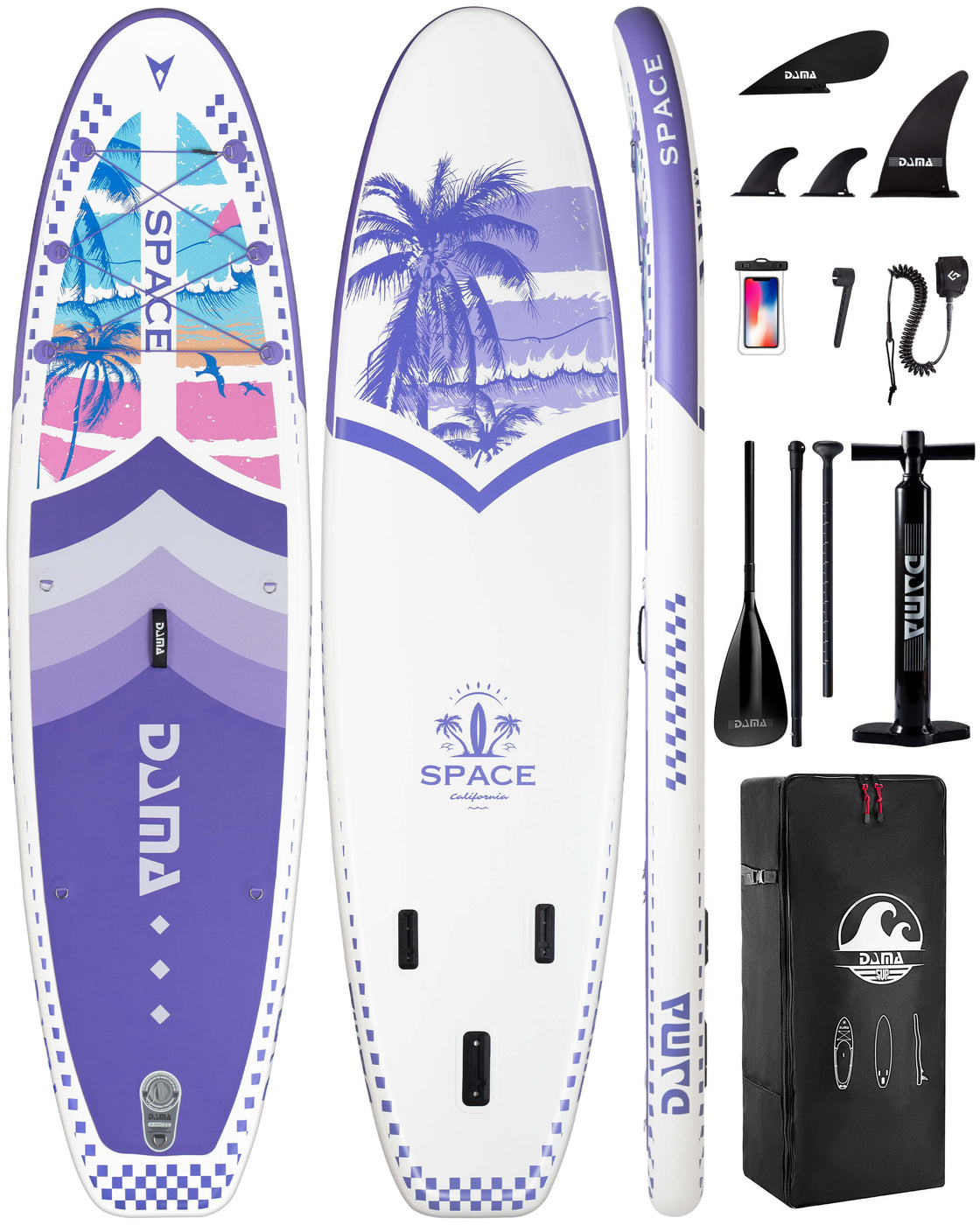 DAMA 11’x34”x6” Inflatable Paddle Board Lightweight Durable SUP for Adults
