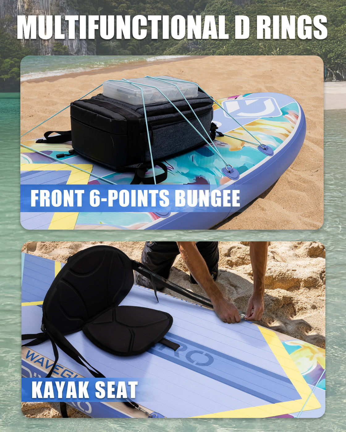Dixero 11’x33” Inflatable Stand Up Paddle Board with Accessories for Adults & Youth