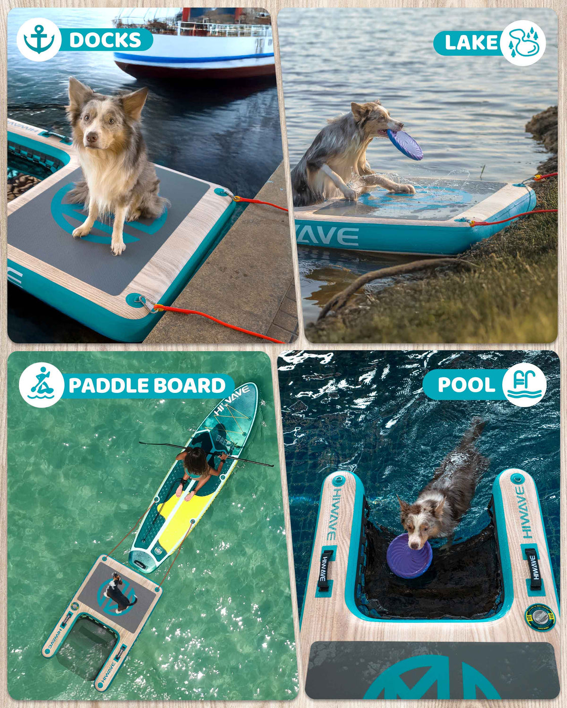 Dog Ramp for Boat Anti-Slip Puncture-Resistant Dog Float for Large, Medium, Small Dogs