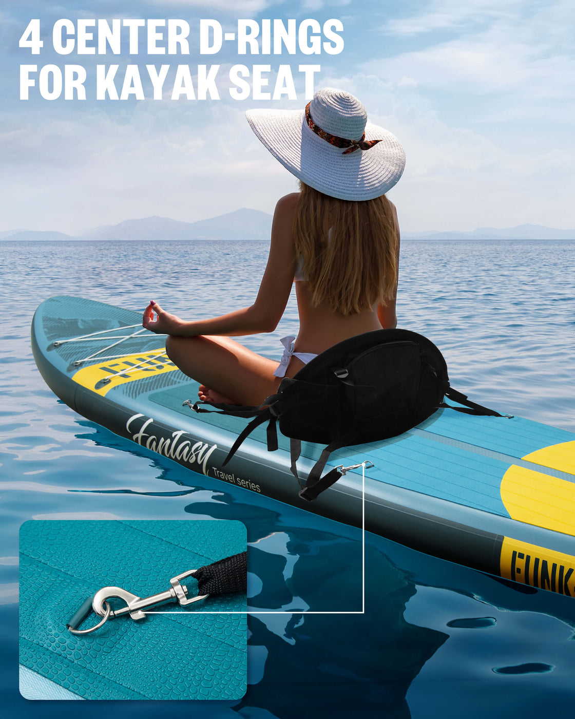 FUNKEE 11ft Extra Wide iSUP Board Stable 11’x34” SUP Set with Accessories for Surfing Yoga