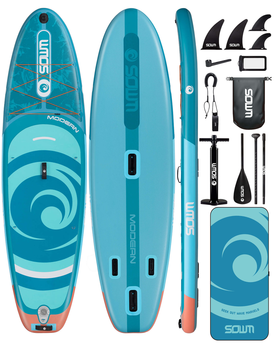 SOWM 10.6ft Inflatable Stand Up Paddle Board 10’6"x33" SUP for Adults Youth
