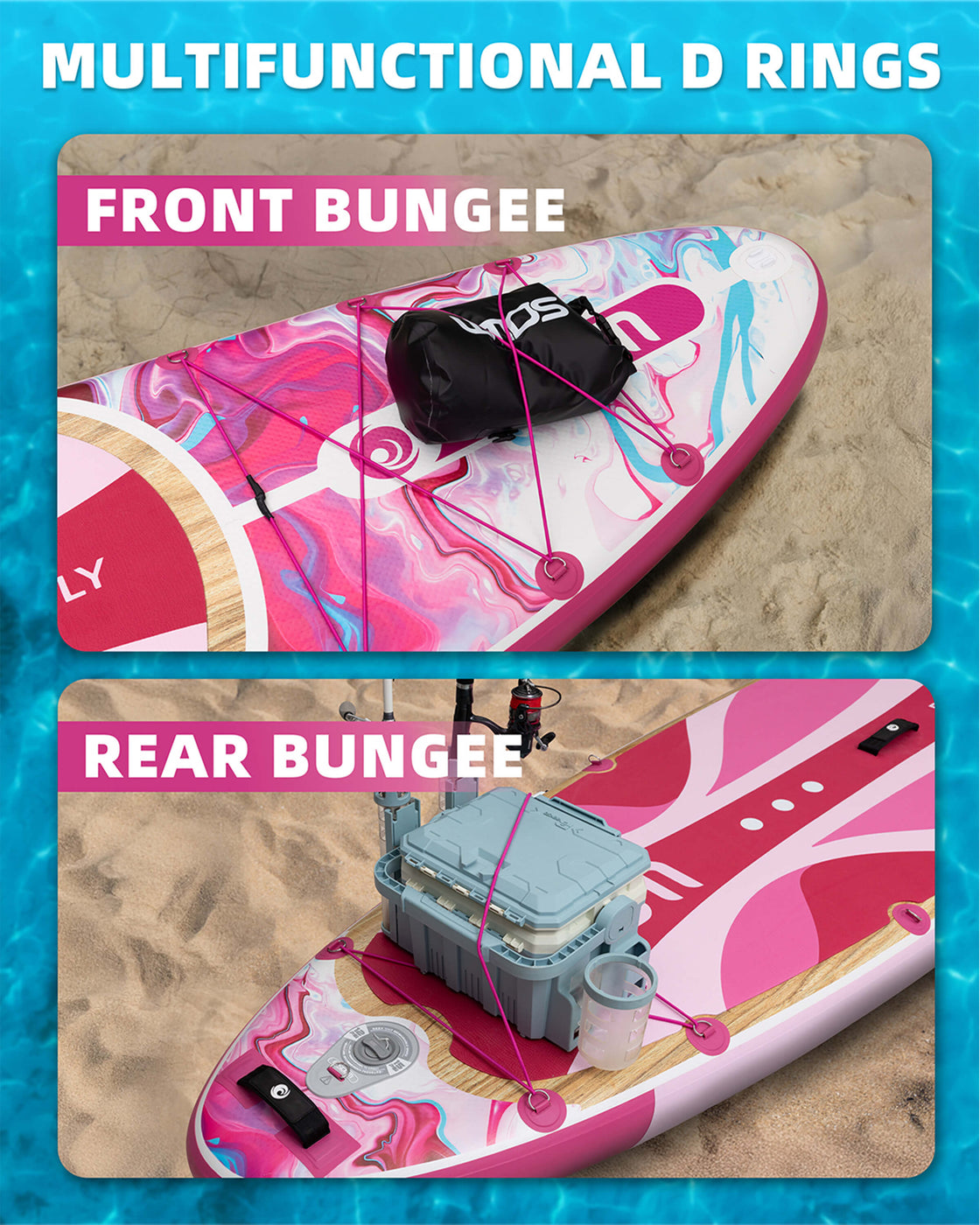 SOWM Inflatable SUP 11'x33'' Non-Slip Paddle Board for Adults, Youth,  Beginners