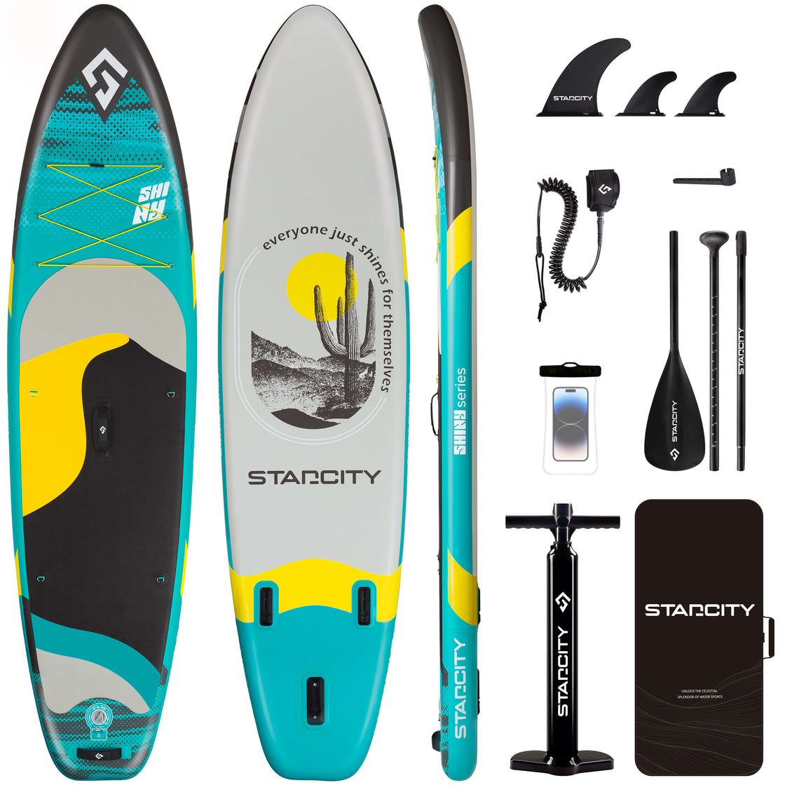 Starcity 11ft Inflatable Paddle Board 11’x34” Extra Wide Spacious Stable Anti-Slip SUP